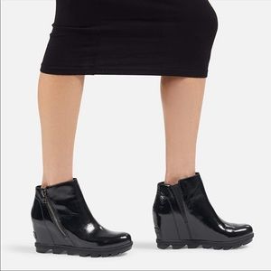 Sorel Joan of Arctic II Patent Leather Wedge Boots